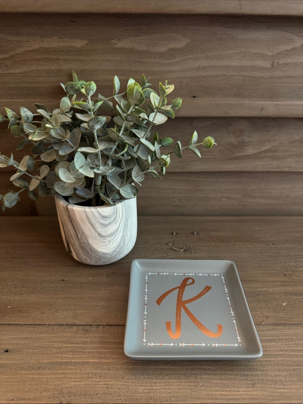 Ceramic “K” Trinket Tray